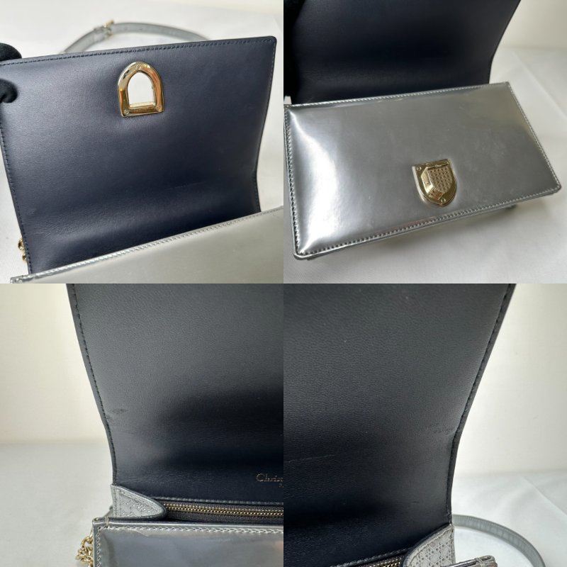 DIOR Diorama銀漆色盾牌包-6