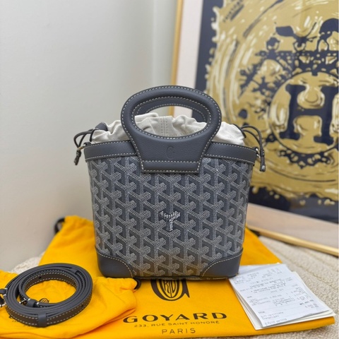 【帶票💕】Goyard Beluga菜籃子灰色老花單肩斜挎包