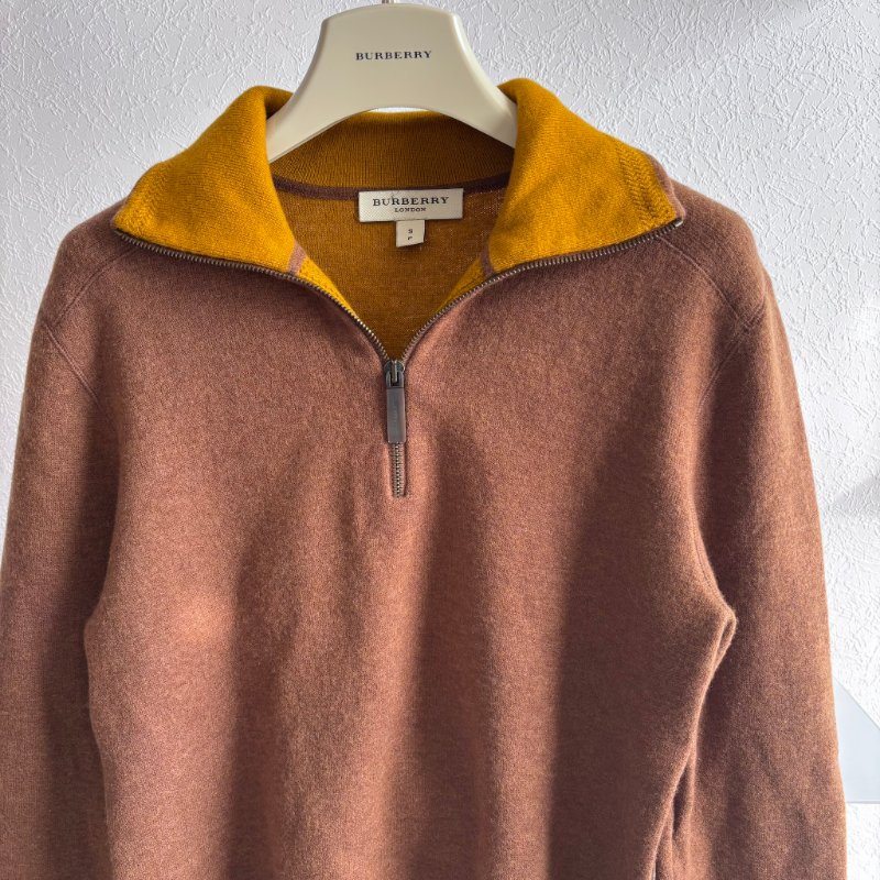 ::BURBERRY:: 大地棕色高領毛衣 內裡撞色-2