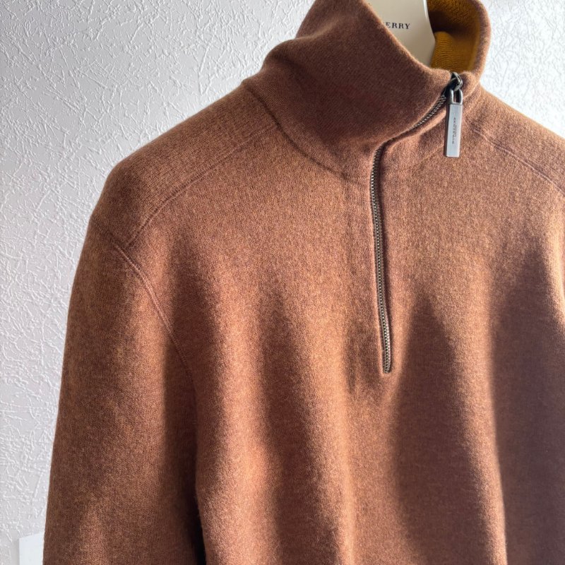 ::BURBERRY:: 大地棕色高領毛衣 內裡撞色-8