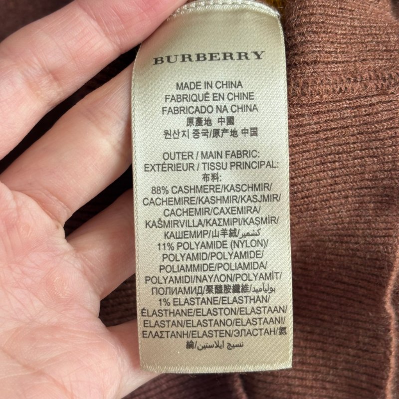 ::BURBERRY:: 大地棕色高領毛衣 內裡撞色-19