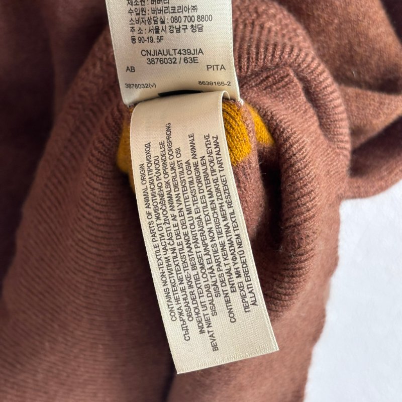 ::BURBERRY:: 大地棕色高領毛衣 內裡撞色-22