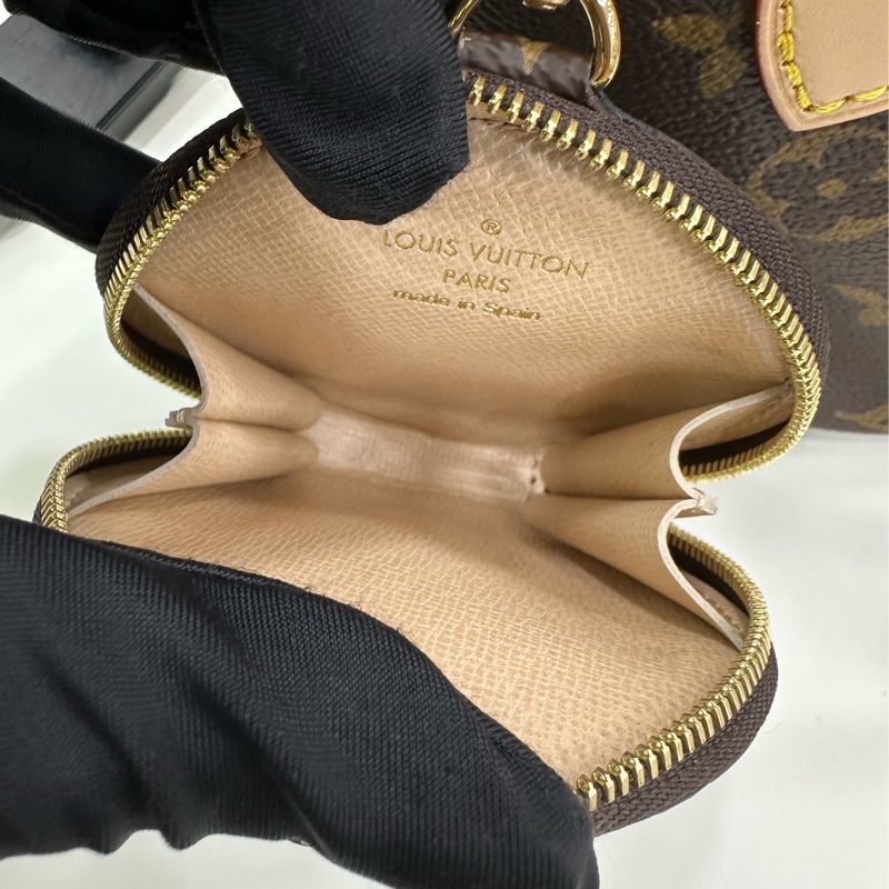 LV neverfull bb 奶茶色肩帶 晶片 閒置新-9