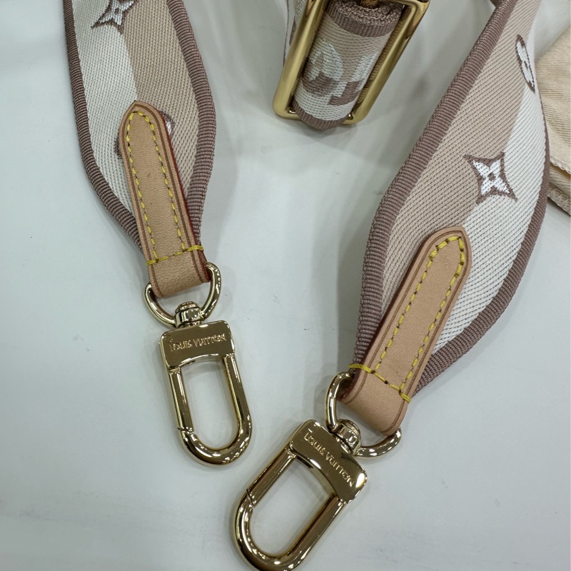 LV neverfull bb 奶茶色肩帶 晶片 閒置新-10