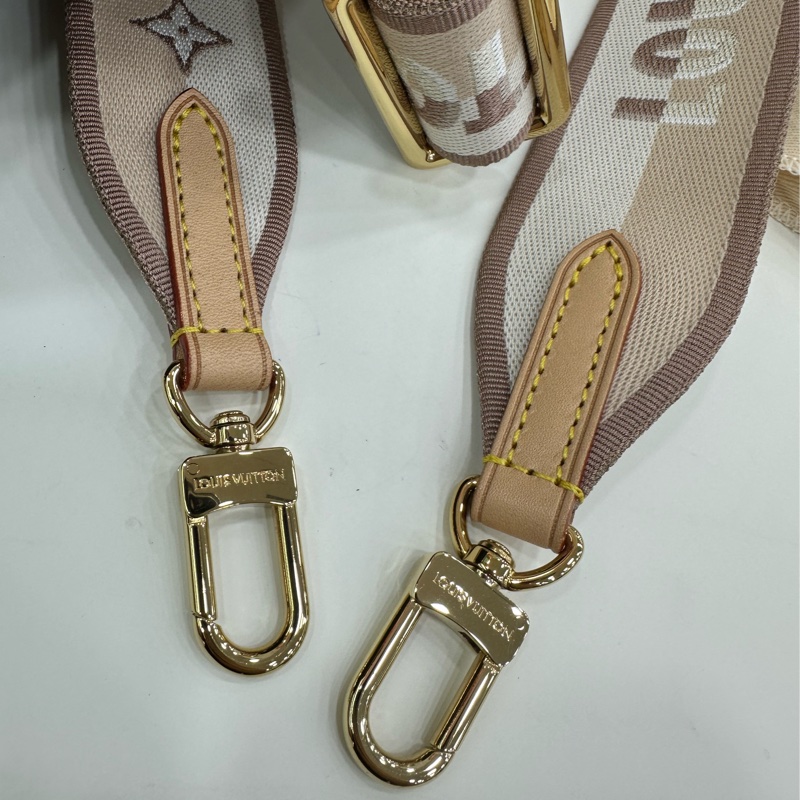 LV neverfull bb 奶茶色肩帶 晶片 閒置新-11