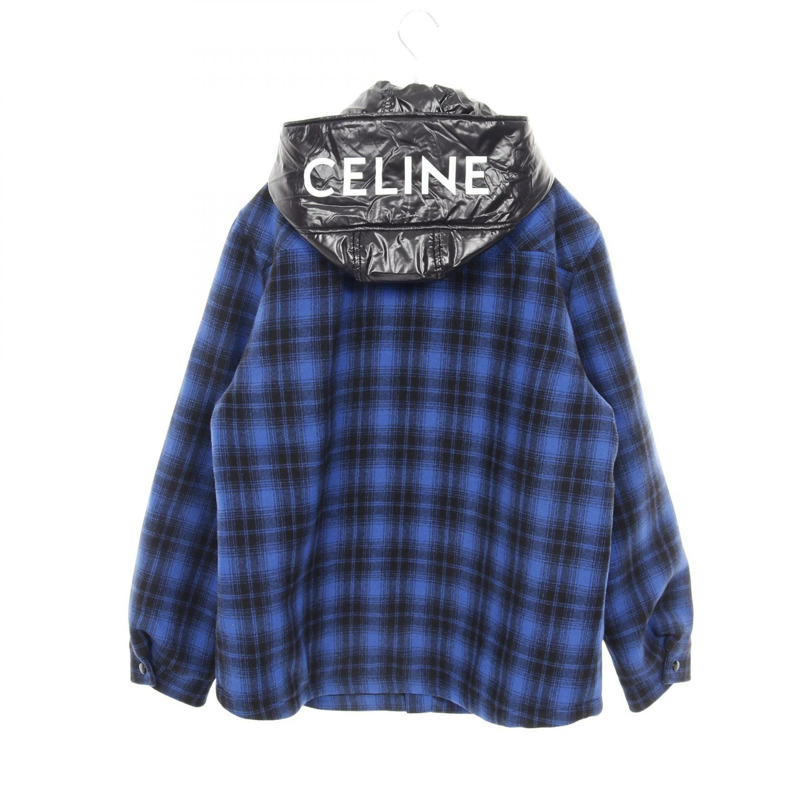 CELINE 連身夾克外套連帽衫羊毛尼龍藍黑色二手男款 52 碼-1