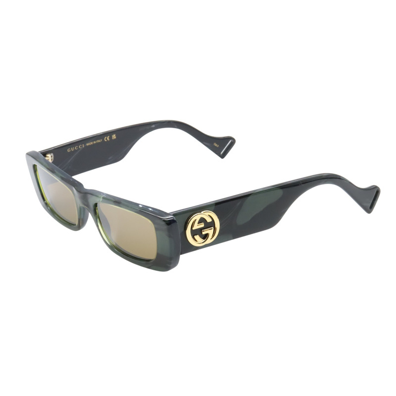 GUCCI 太陽眼鏡 GG0516S-014/INT/SUN 塑膠鎳綠色全新男女通用-1
