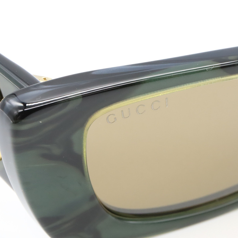 GUCCI 太陽眼鏡 GG0516S-014/INT/SUN 塑膠鎳綠色全新男女通用-5