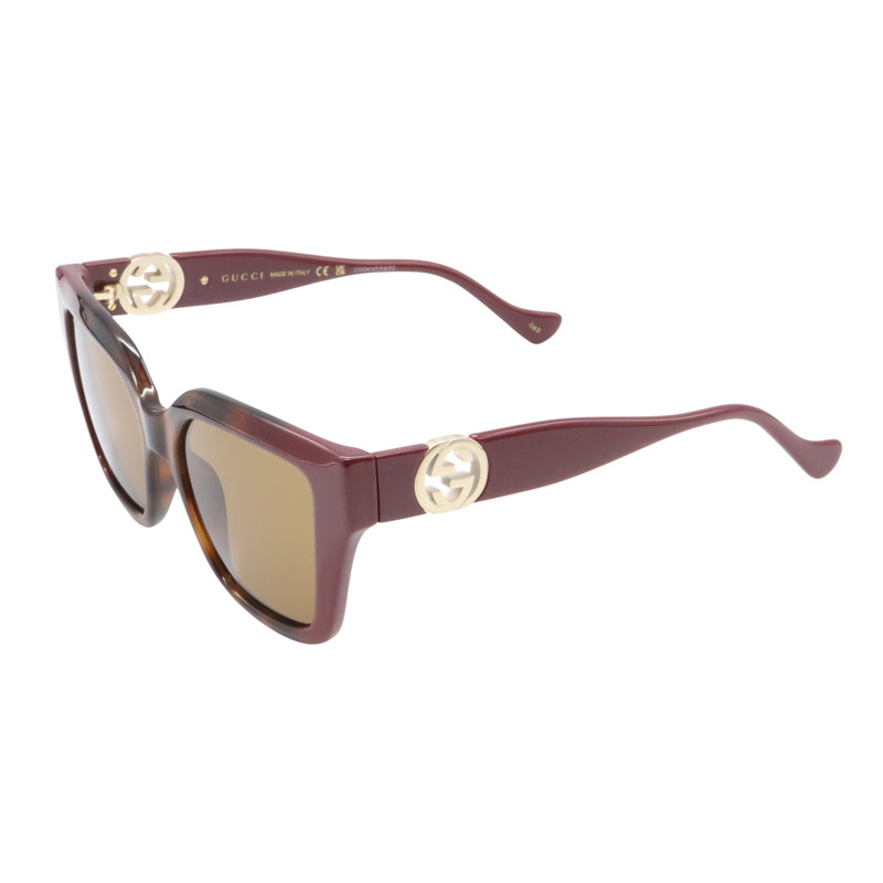 GUCCI 太陽眼鏡 GG1023S-009/INT/SUN 醋酸纖維 波爾多棕色 全新 男女通用-1
