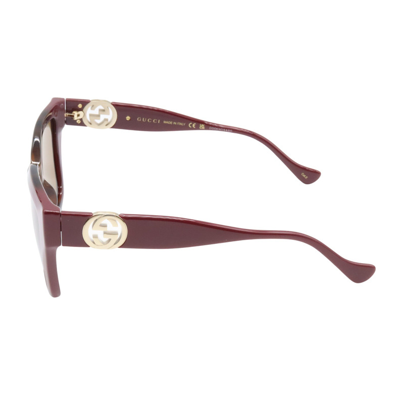 GUCCI 太陽眼鏡 GG1023S-009/INT/SUN 醋酸纖維 波爾多棕色 全新 男女通用-2
