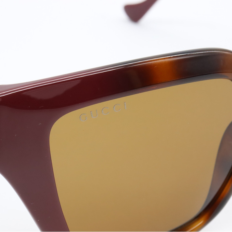 GUCCI 太陽眼鏡 GG1023S-009/INT/SUN 醋酸纖維 波爾多棕色 全新 男女通用-5