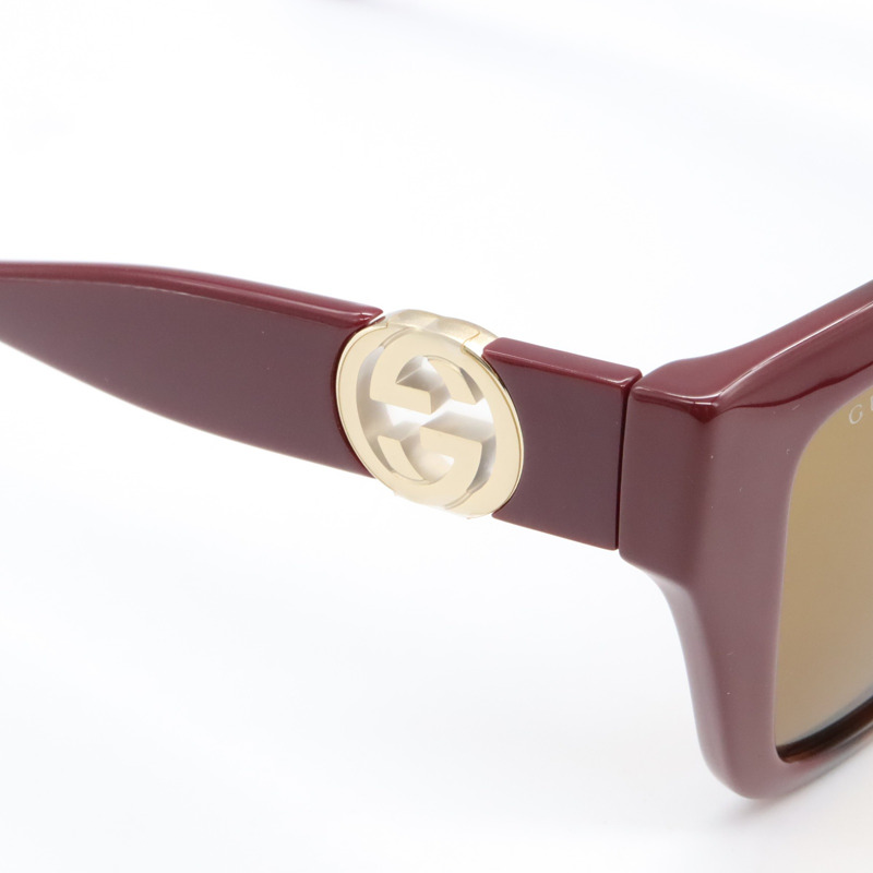 GUCCI 太陽眼鏡 GG1023S-009/INT/SUN 醋酸纖維 波爾多棕色 全新 男女通用-7