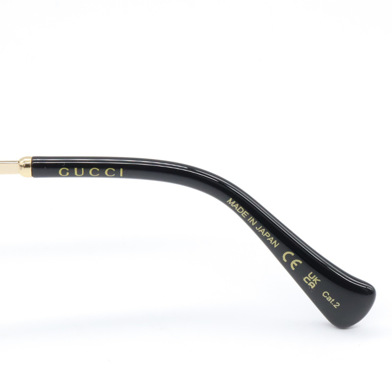 GUCCI 太陽眼鏡 GG1142S-001/INT/SUN 塑膠鎳金色黑色全新男女通用-3