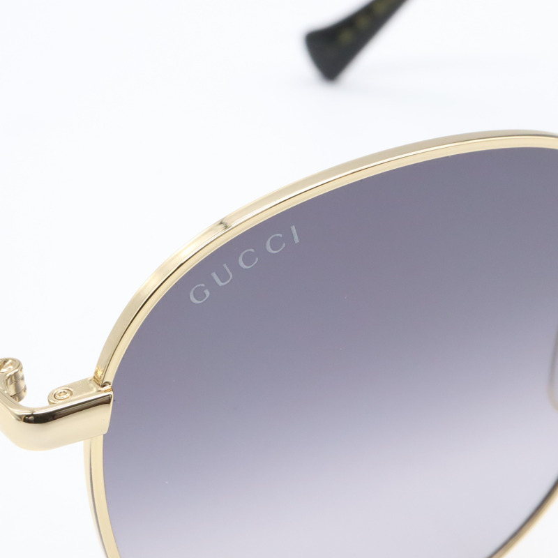 GUCCI 太陽眼鏡 GG1142S-001/INT/SUN 塑膠鎳金色黑色全新男女通用-5