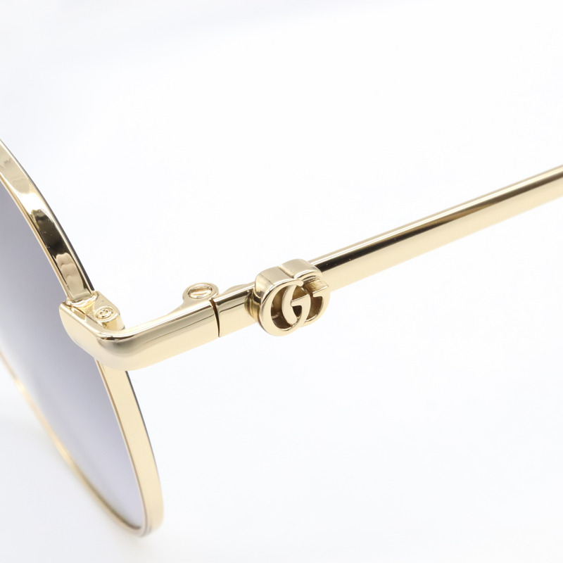 GUCCI 太陽眼鏡 GG1142S-001/INT/SUN 塑膠鎳金色黑色全新男女通用-7
