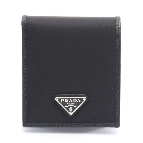 PRADA 皮夾 2MO5132DMHF0002 尼龍皮革黑色 全新 男士標誌
