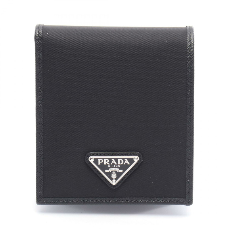 PRADA 皮夾 2MO5132DMHF0002 尼龍皮革黑色 全新 男士標誌-0