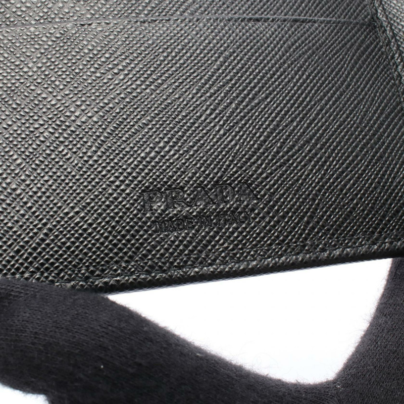PRADA 皮夾 2MO5132DMHF0002 尼龍皮革黑色 全新 男士標誌-3