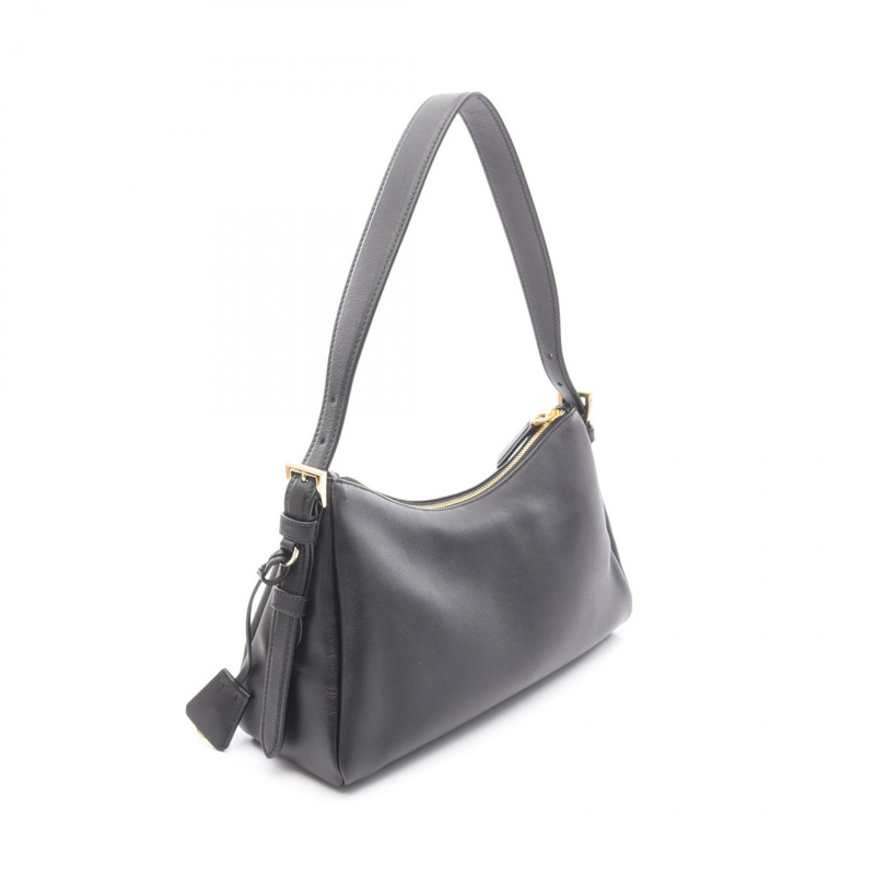 PRADA Aime 中型單肩包 1BC2292CYSF0002 皮革黑色新款女款標誌-1