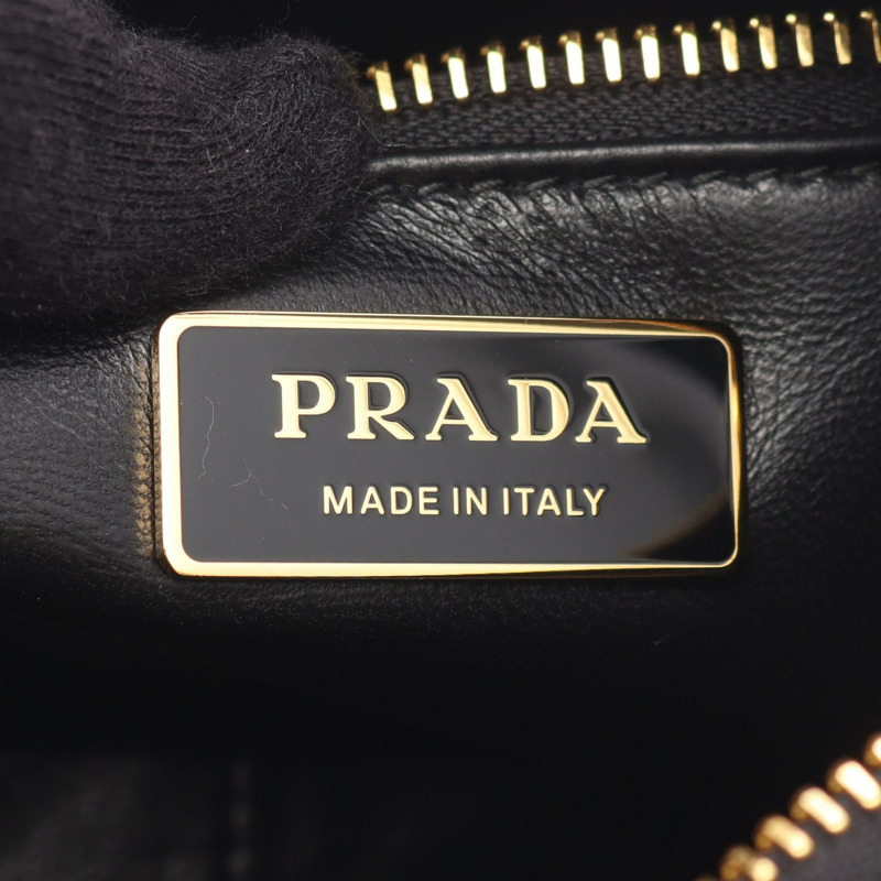 PRADA Aime 中型單肩包 1BC2292CYSF0002 皮革黑色新款女款標誌-3