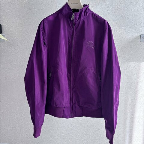 ::BURBERRY::  紫色立領風衣外套 戶外OUTDOOR 登山外套
