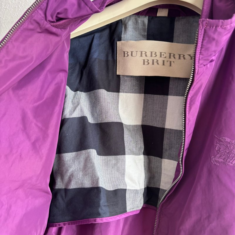 ::BURBERRY::  紫色立領風衣外套 戶外OUTDOOR 登山外套-27