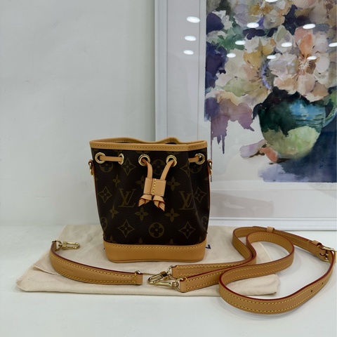 Lv Nano noe新款老花把手小水桶 20年編碼 尺寸:13×15.5cm