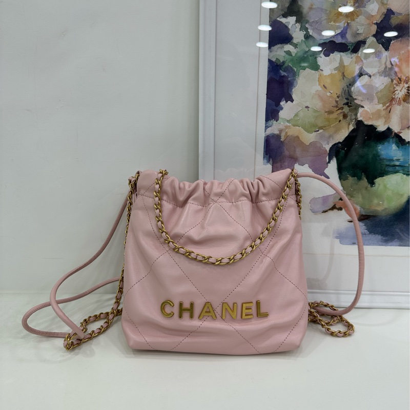 Chanel 櫻花粉22bag 23S mini 23年晶片款 粉粉嫩嫩的顏色 直擊沉睡的少女心-1