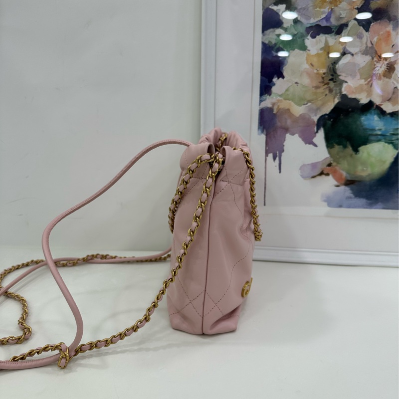 Chanel 櫻花粉22bag 23S mini 23年晶片款 粉粉嫩嫩的顏色 直擊沉睡的少女心-2