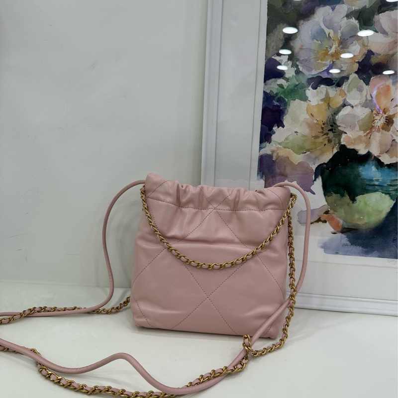 Chanel 櫻花粉22bag 23S mini 23年晶片款 粉粉嫩嫩的顏色 直擊沉睡的少女心-3