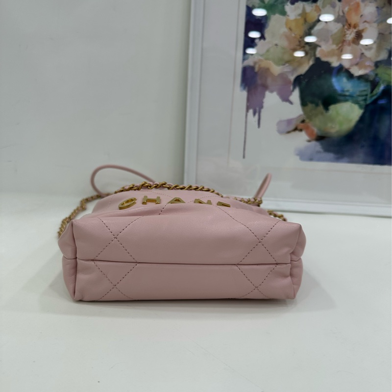 Chanel 櫻花粉22bag 23S mini 23年晶片款 粉粉嫩嫩的顏色 直擊沉睡的少女心-5