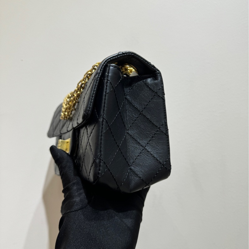 【近新閒置❤️】 Chanel 經典2.55單肩腋下包斜挎包 mini 黑金-4