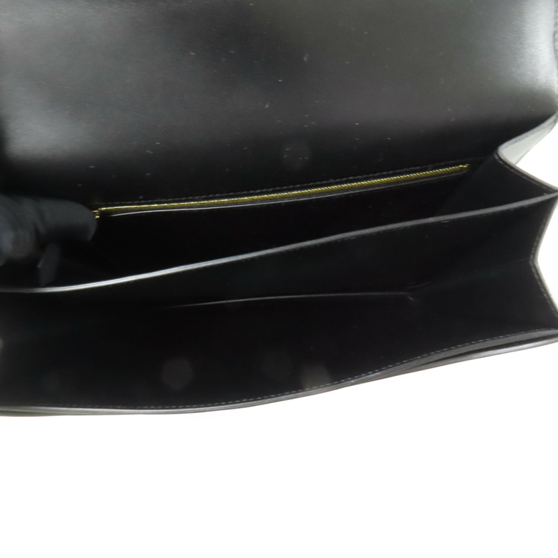 HERMES Box Calf皮革2002 26金扣肩背袋Noir-4