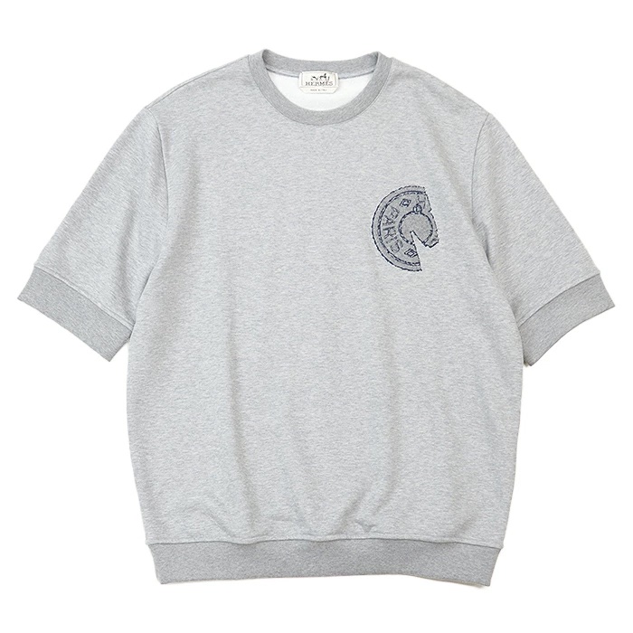 Hermes 男裝灰色短袖衛衣 M碼-0