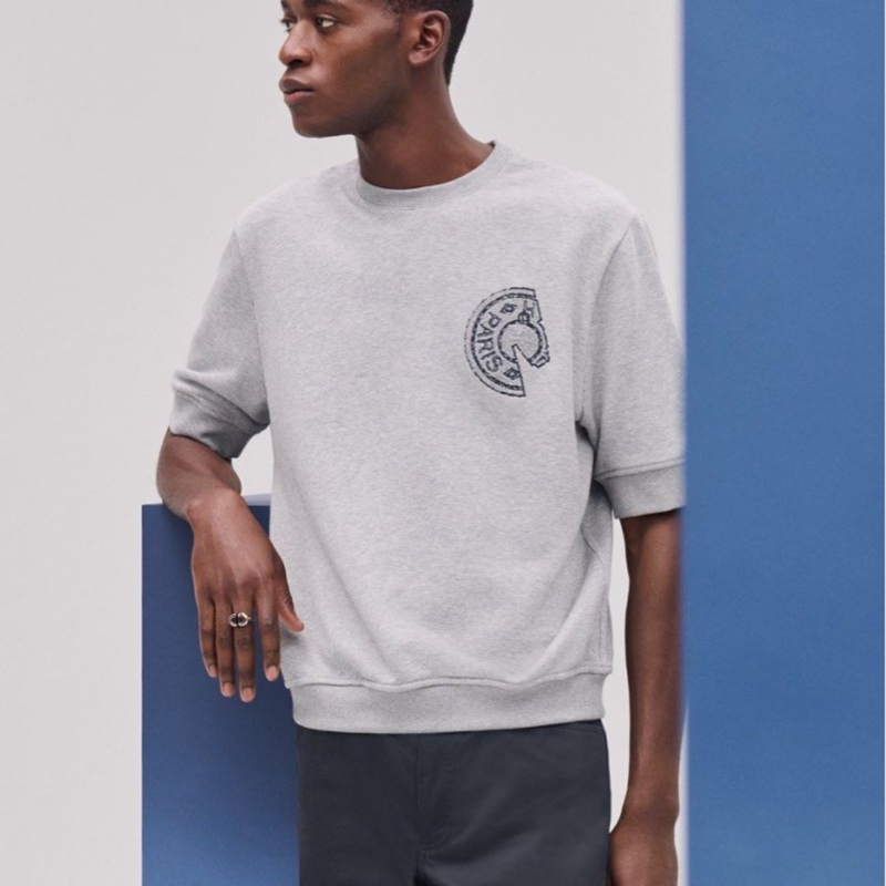 Hermes 男裝灰色短袖衛衣 M碼-4