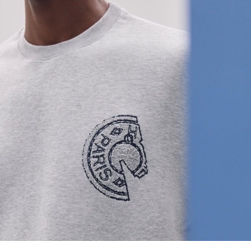 Hermes 男裝灰色短袖衛衣 M碼-5