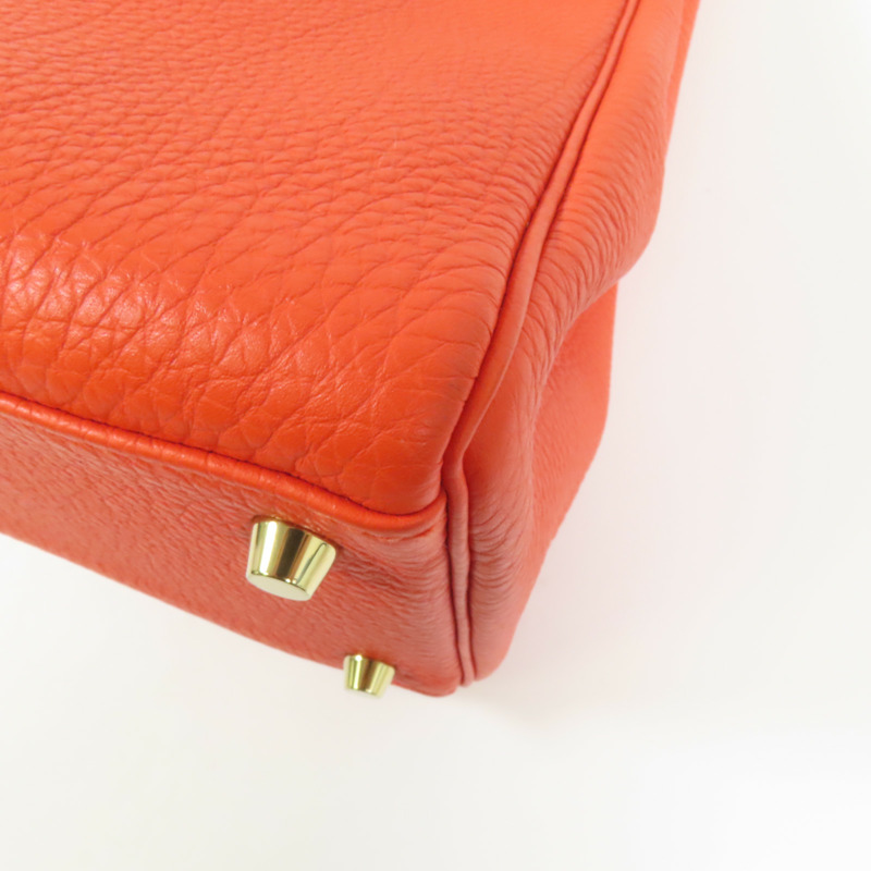 HERMES Togo皮革Kelly 35金扣手挽肩背兩用袋Capucine-15