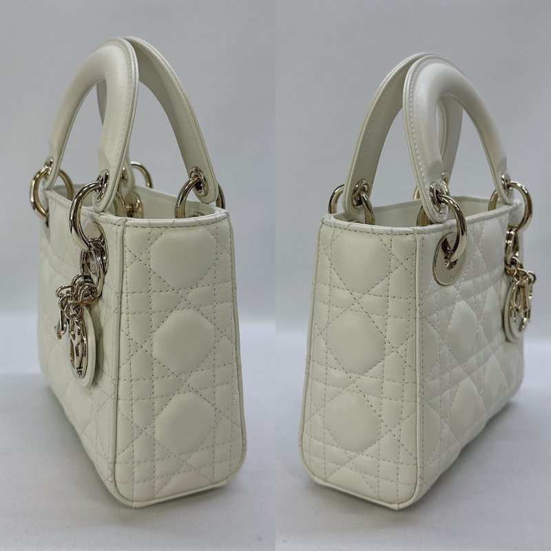 DIOR Lady Dior迷你白黛妃包-2