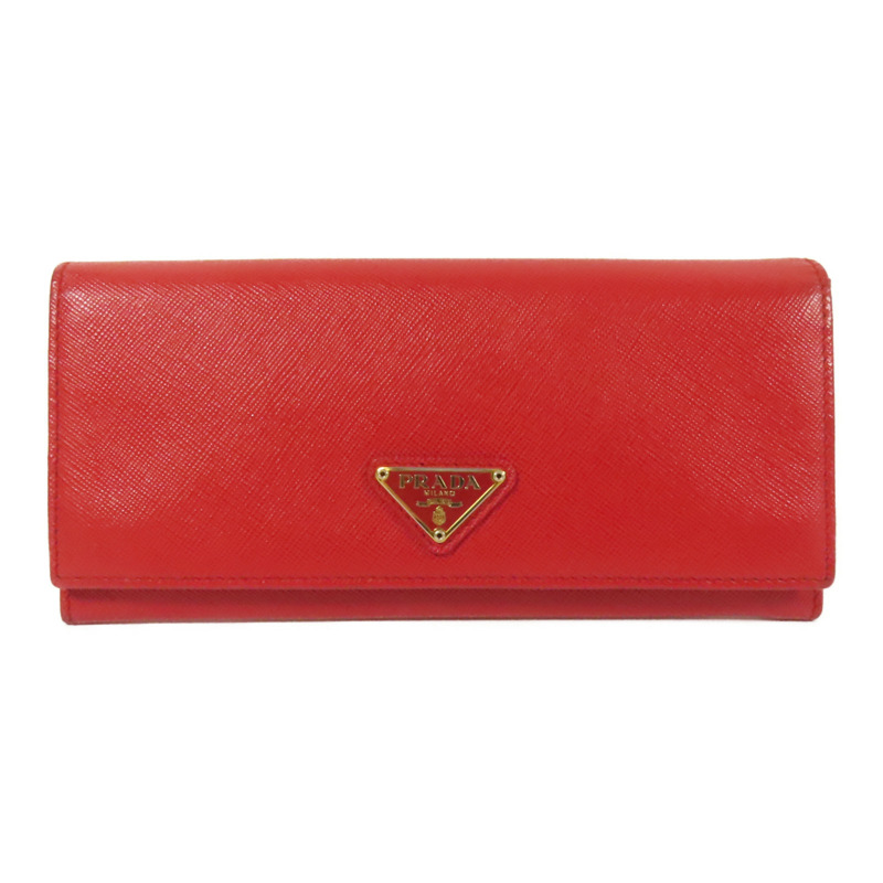 PRADA Saffiano皮革Long Wallet金扣長錢包-0