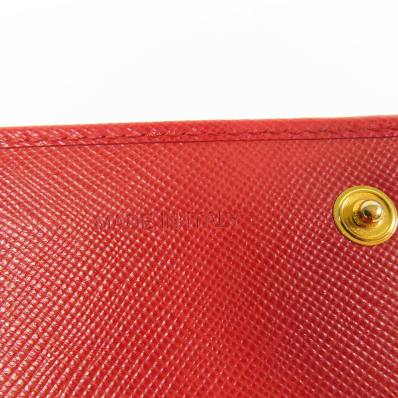 PRADA Saffiano皮革Long Wallet金扣長錢包-9