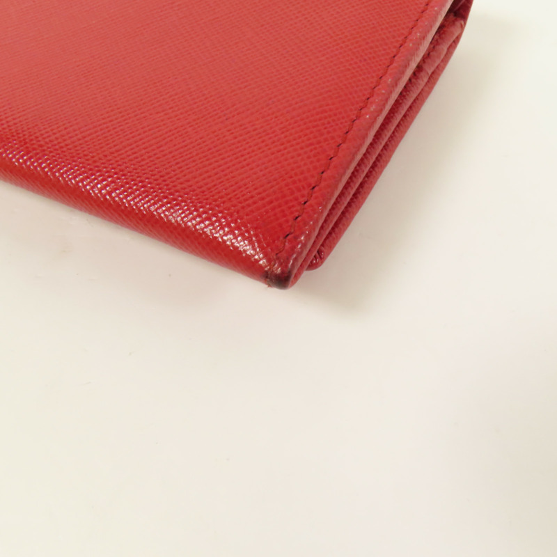 PRADA Saffiano皮革Long Wallet金扣長錢包-13