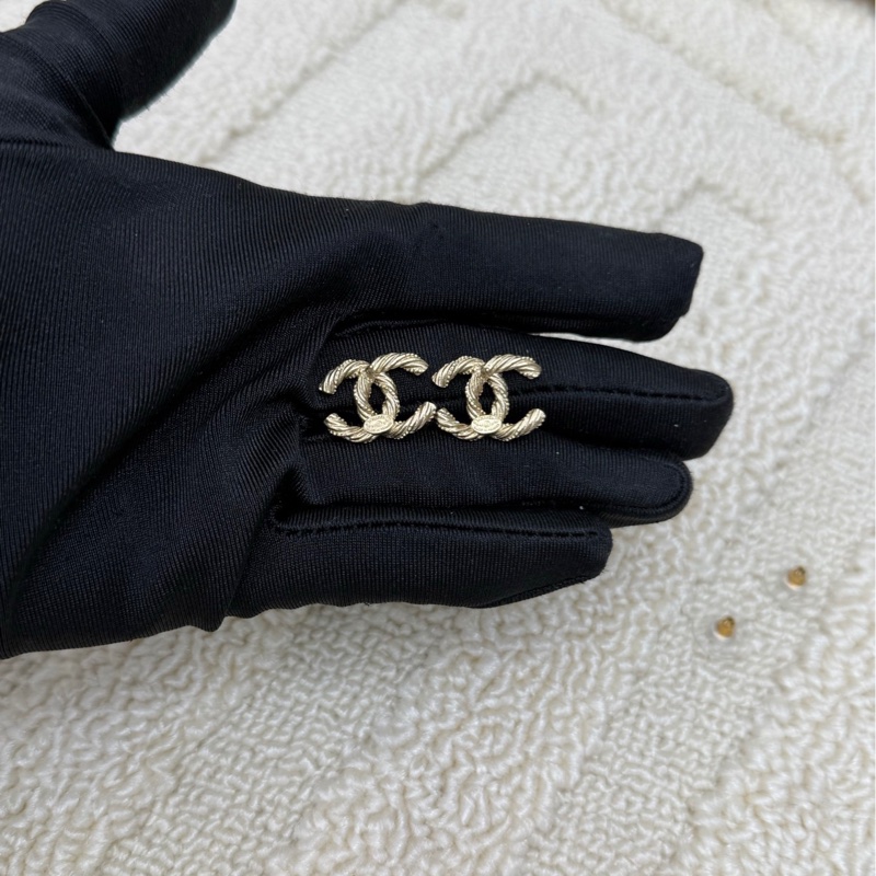 【近新閒置❤️】 Chanel 麻花雙C耳環耳釘金色-1