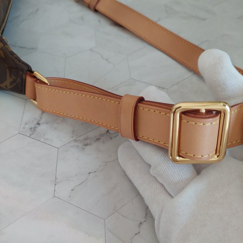 LV M43644 Bumbag🎀現品實拍 🎀 9.5成新Monogram老花字紋 腰包 斜背包 胸口包-68