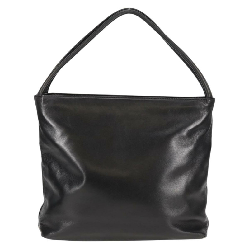 【日本直送】PRADA 肩背包 皮革 黑色 銀色 正品 yk19244A-1