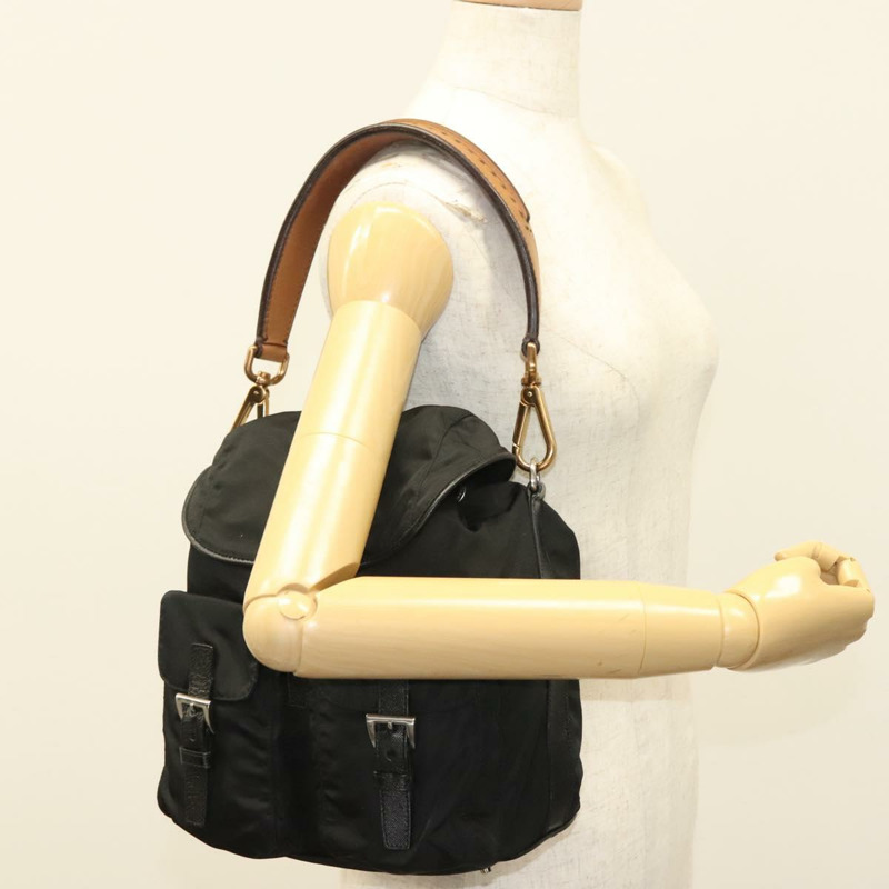 【日本直送】PRADA 單肩包 尼龍 黑色 銀色 正品 yk19273-24