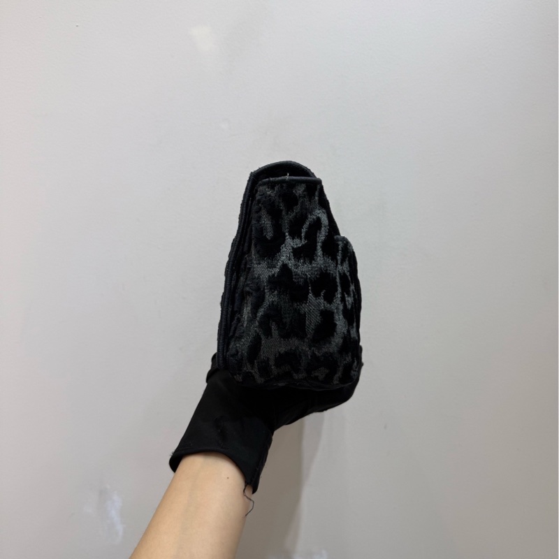 【近新閒置❤️】 Dior 黑色豹紋Caro鏈條包 金色logo搭配黑色豹紋天鵝絨面料 配金色鏈條可單肩斜挎 中號-3