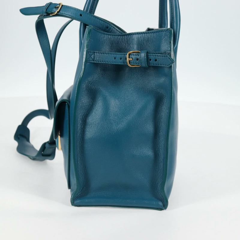 【日本直送】BALENCIAGA 手提包 皮革 2way 藍色 金色 305593 正品 ki5885-2