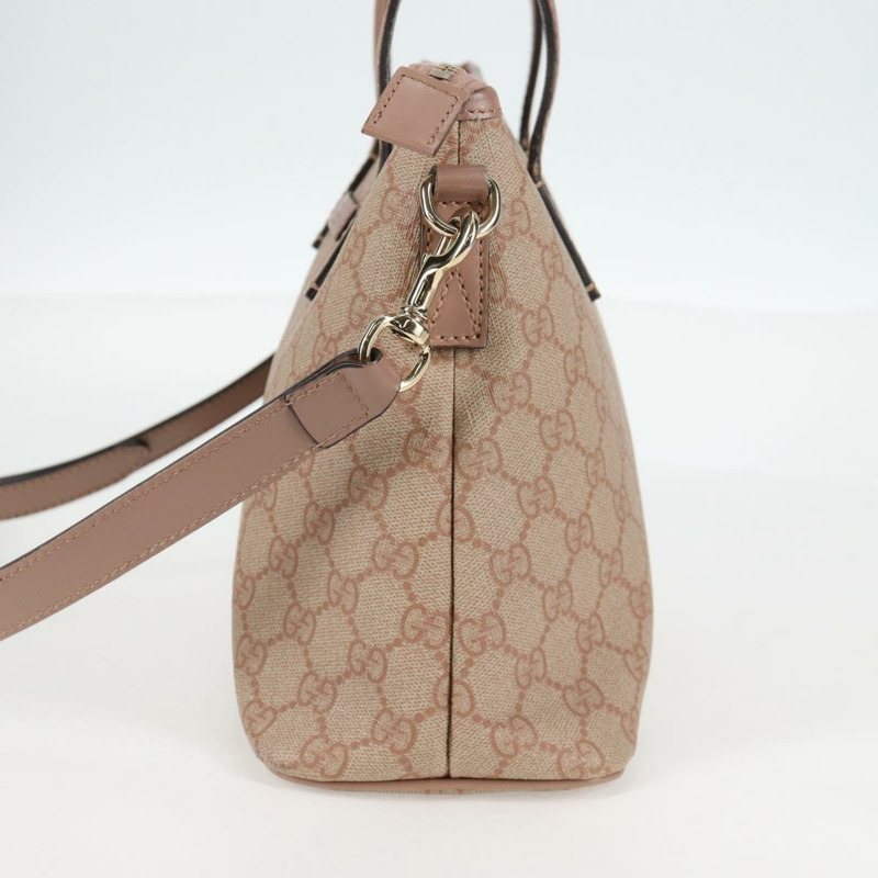 【日本直送】GUCCI GG Supreme 手提包 PVC 兩用款 粉紅金 353440 正品 ki5957-2
