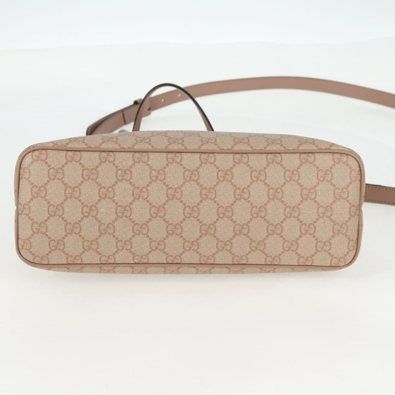 【日本直送】GUCCI GG Supreme 手提包 PVC 兩用款 粉紅金 353440 正品 ki5957-4