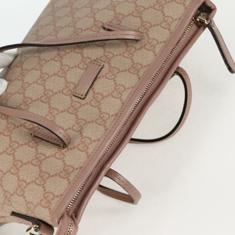 【日本直送】GUCCI GG Supreme 手提包 PVC 兩用款 粉紅金 353440 正品 ki5957-5